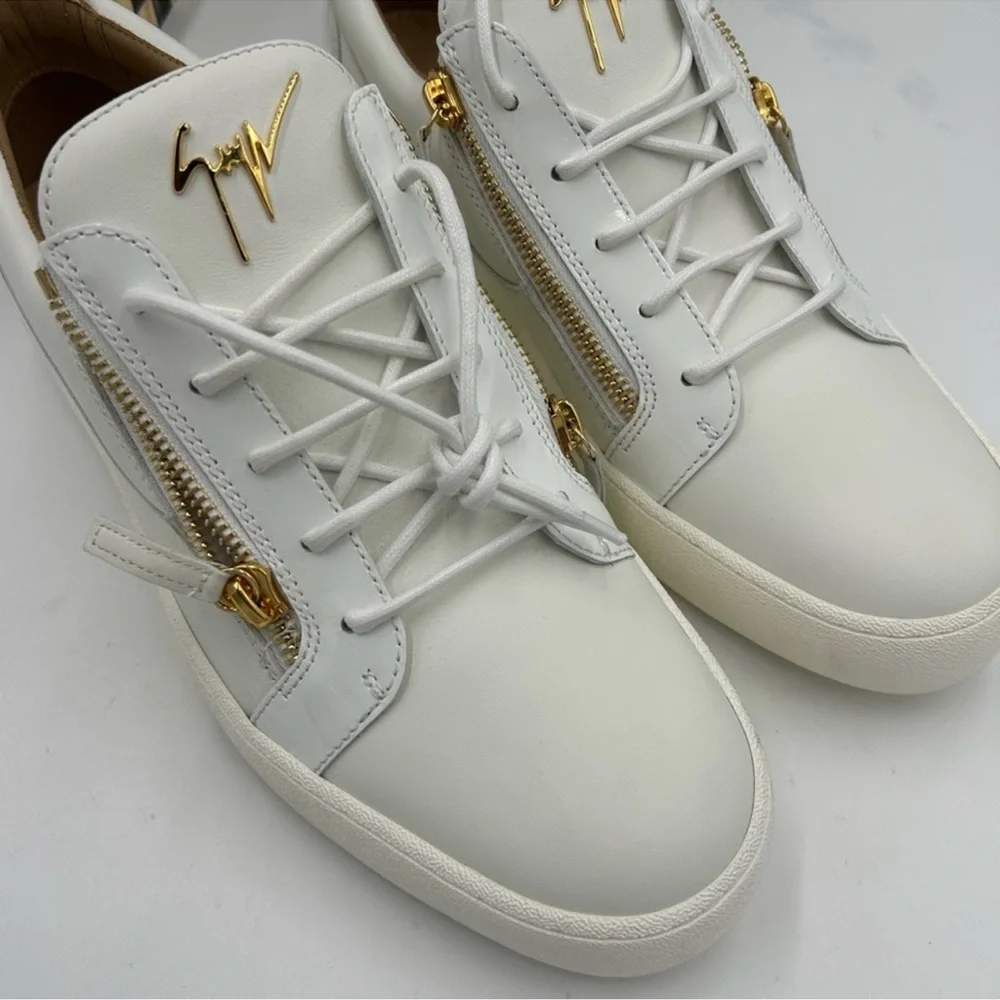 Men’s Giuseppe Zanotti low top leather sneakers size 47 made in Italy. - Picture 3 of 11